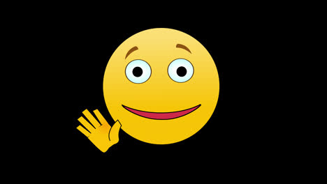 Hallo-Emoji-Emoticon-Winkende-Hand-Symbol-Schleife-Motion-Graphics-Video-Transparenter-Hintergrund-Mit-Alphakanal